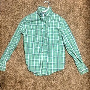 **Old Navy Green Flannel Shirt - Long Sleeve (Size Medium)**